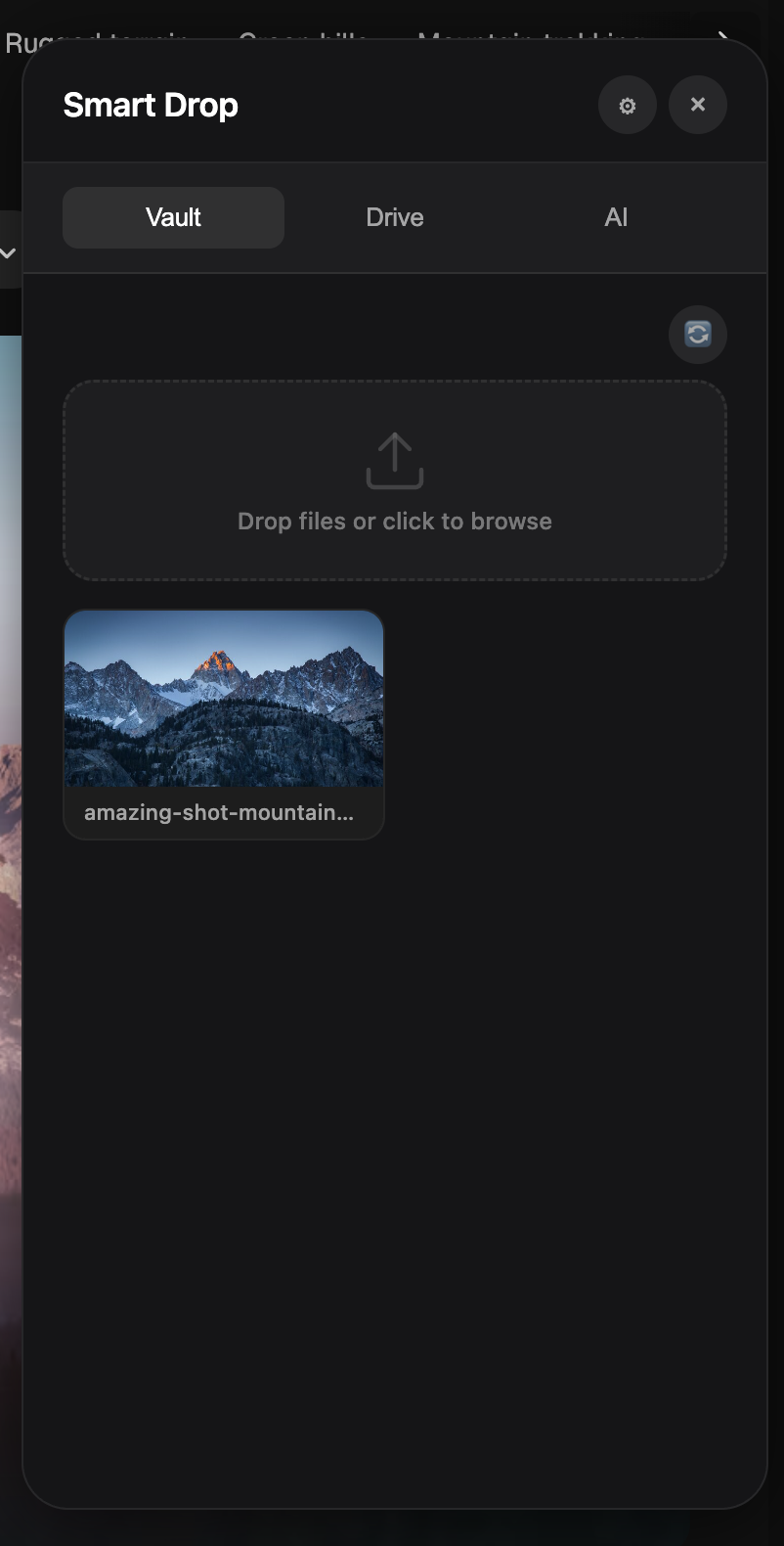 Smart Drop Interface